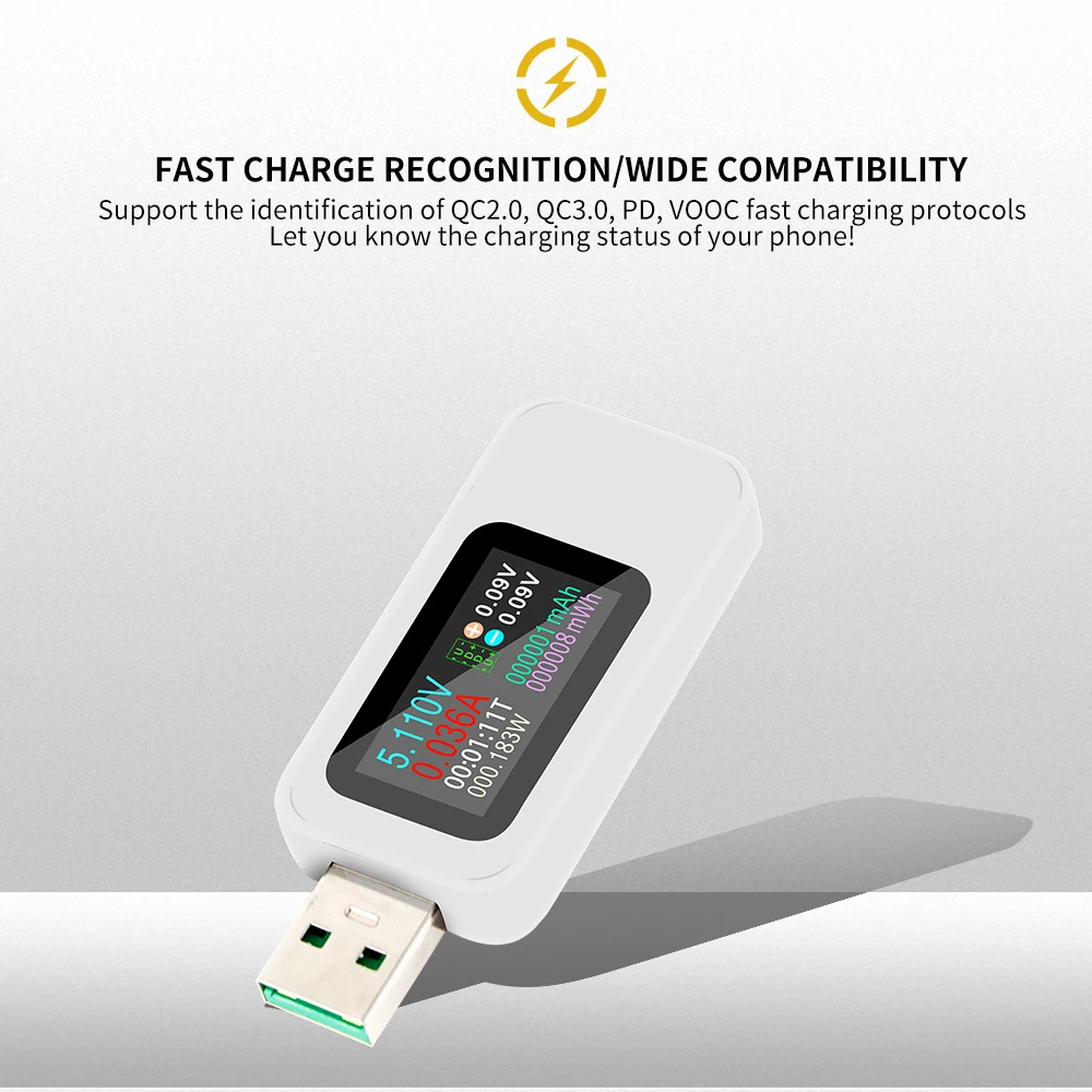 Medidor USB 8 en 1 para gatos y perros: voltímetro y carga USB-C - imagen 5