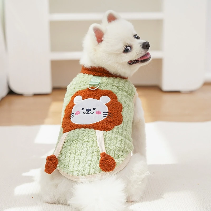 Ropa de Invierno para Perros - Sudadera Felpa con Diseño León - imagen 2