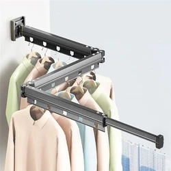 Tendedero plegable de pared sin perforaciones – Aluminio