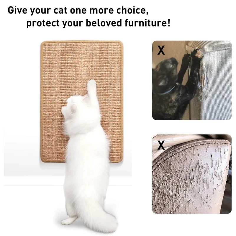Estera rascadora de sisal natural para gatos - protege muebles - imagen 4