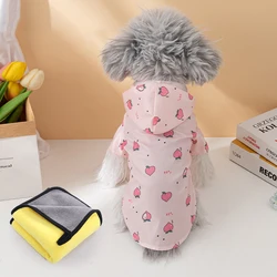 Chubasquero impermeable con toalla para perros pequeños – Secado rápido