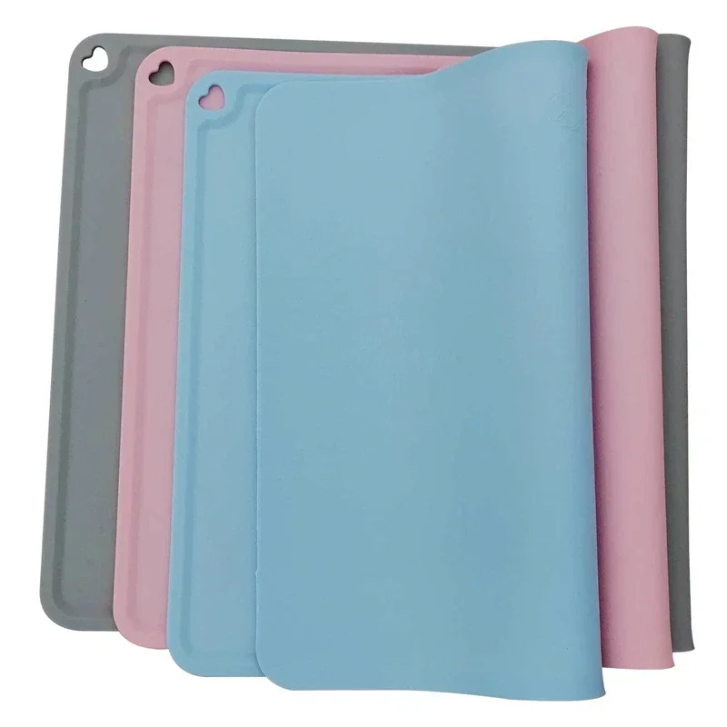 Estera impermeable antideslizante para mascotas, estera de silicona para comida de mascotas, cuenco para mascotas, almohadilla de agua potable, estera de alimentación para perros, fácil de limpiar - imagen 3