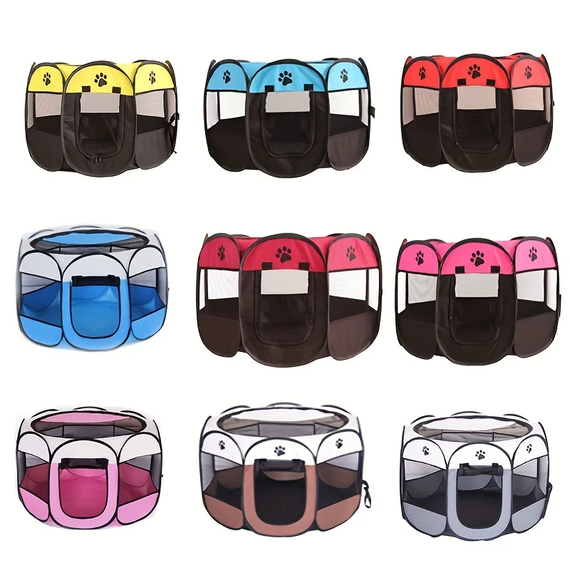 Corralito y tienda de campaña portátil de estilo clásico para mascotas, cama segura para exteriores para gatos y perros, duradera, plegable, diseño cómodo