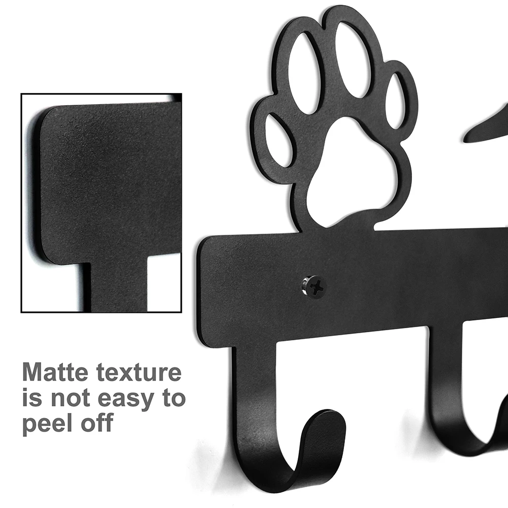 Gancho de Metal para colgar correas de perros, perchero montado en la pared para juguetes de mascotas, soporte para llaves, estante de almacenamiento, tornillos gratis, accesorios para mascotas, 5/7 ganchos - imagen 2