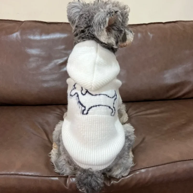 Abrigo punto con cremallera estilo británico para perros pequeños - imagen 3