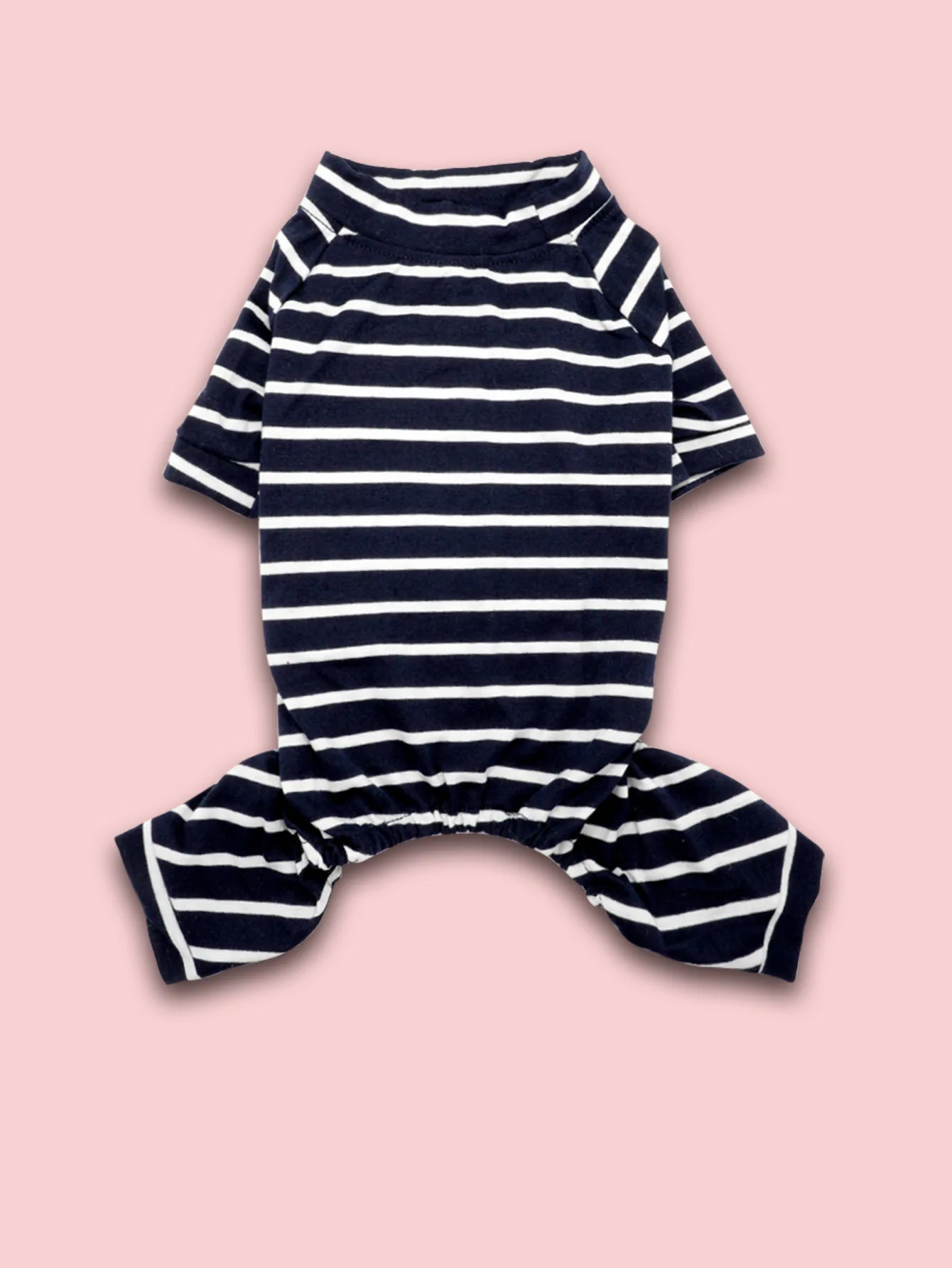 Pijamas de perro a rayas para perros pequeños y medianos, mono suave para cachorros, ropa para perros de primavera y otoño, mono Pjs para cachorros - imagen 4