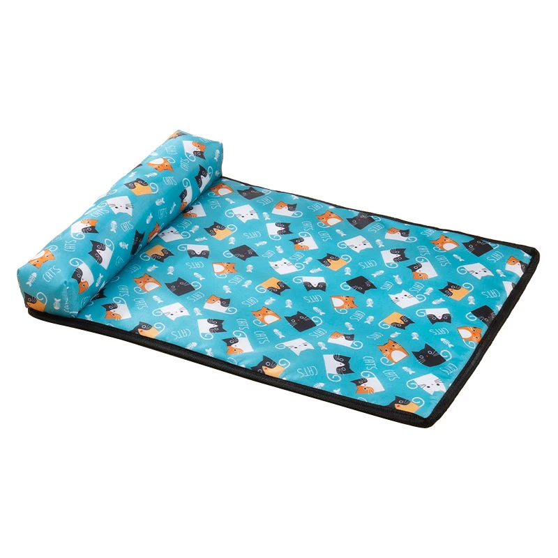 Alfombrilla refrescante para mascotas, esterilla con estampado transpirable para perros y gatos, cama lavable de verano, suministros para mascotas, accesorios, D9289 - imagen 5