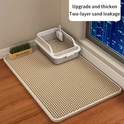 Estera de arena grande para gatos – Doble capa impermeable y lavable