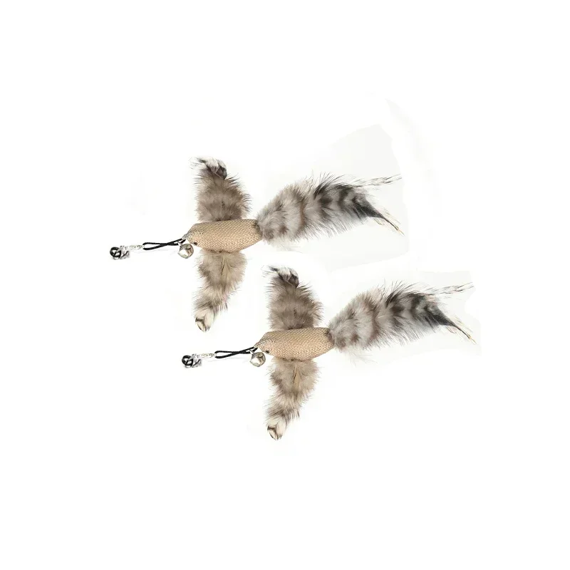 Juguete interactivo para gatos, simulación divertida de pluma de pájaro con campana, palo para gato, juguete para gatitos, varita de juguete, suministros para gatos - imagen 3