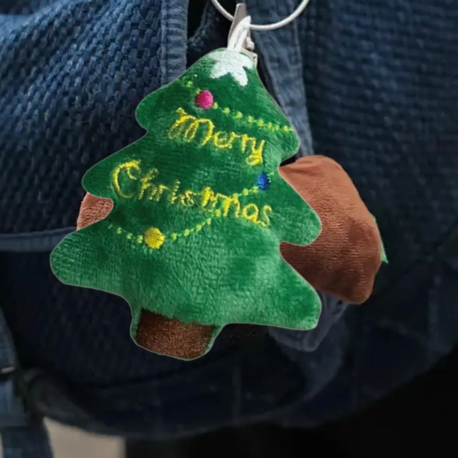 Stuffed Christmas Tree Plush Doll Mini Ornament Cute Hanging Decoration for Xmas Tree Holiday Home