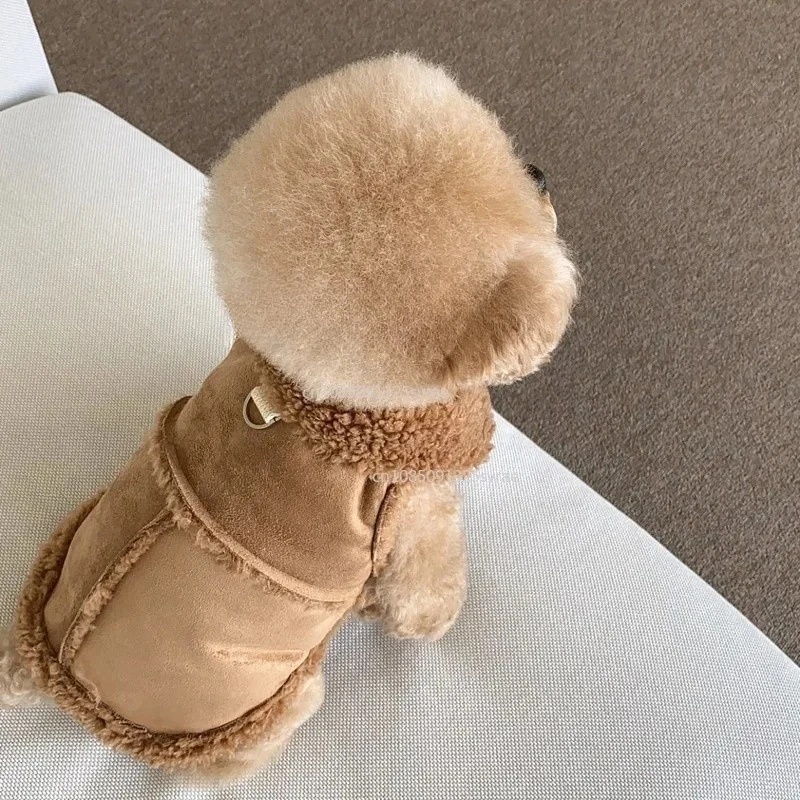 Chalecos para perros, ropa cálida de felpa para invierno, chaquetas para perros pequeños y medianos, ropa para cachorros, ropa para perros Yorkshire Terrier - imagen 2