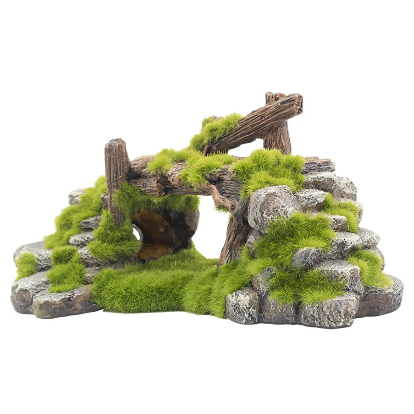 Cuevas acuáticas de rocalla para acuario, decoración de paisajismo artesanal, árbol, pecera, adorno para mesa, escritorio, decoración de sala de estar - imagen 4