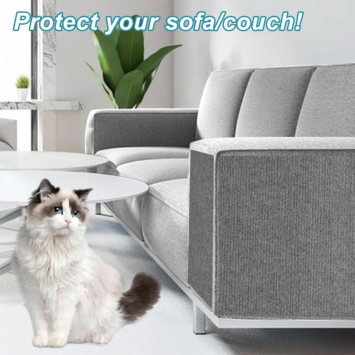 Rascador autoadhesivo para gatos – Protector de muebles sofá y pared - imagen 5