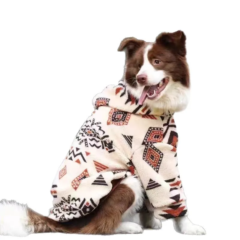 Abrigo invierno perro mediano grande forro sherpa térmico con capucha - imagen 2