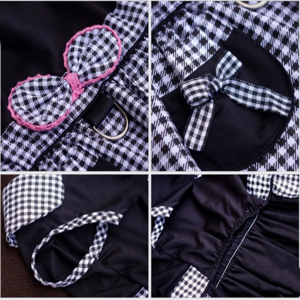 Ropa de verano para cachorros, vestido para perros pequeños y gatos, ropa de boda para fiesta de perros a la moda, vestidos de princesa para cachorros negros, talla XS -XL - imagen 4