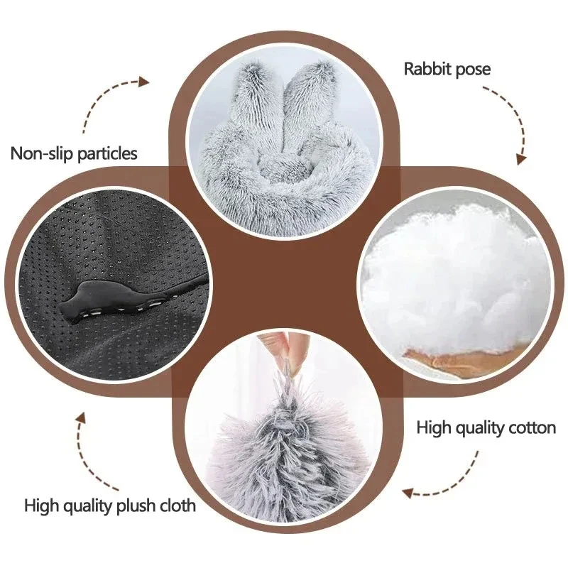 Cama de felpa súper suave para gatos, estera cálida de invierno, cojín para perros, alfombrillas para dormir para gatos, Nesk, perrera para cachorros, cama para mascotas, sofá, colchón - imagen 5