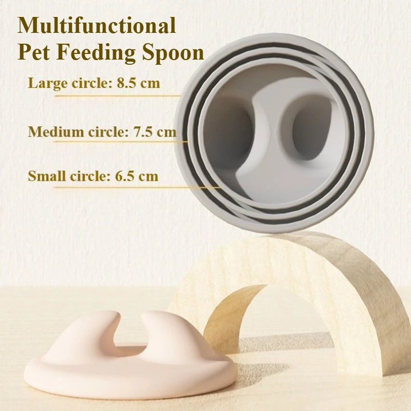 Cuchara para comida para mascotas, tapa y abridor de latas de silicona para comida húmeda para perros y gatos, herramienta de almacenamiento y alimentación multifuncional, cuchara con apertura de tapa enlatada - imagen 3
