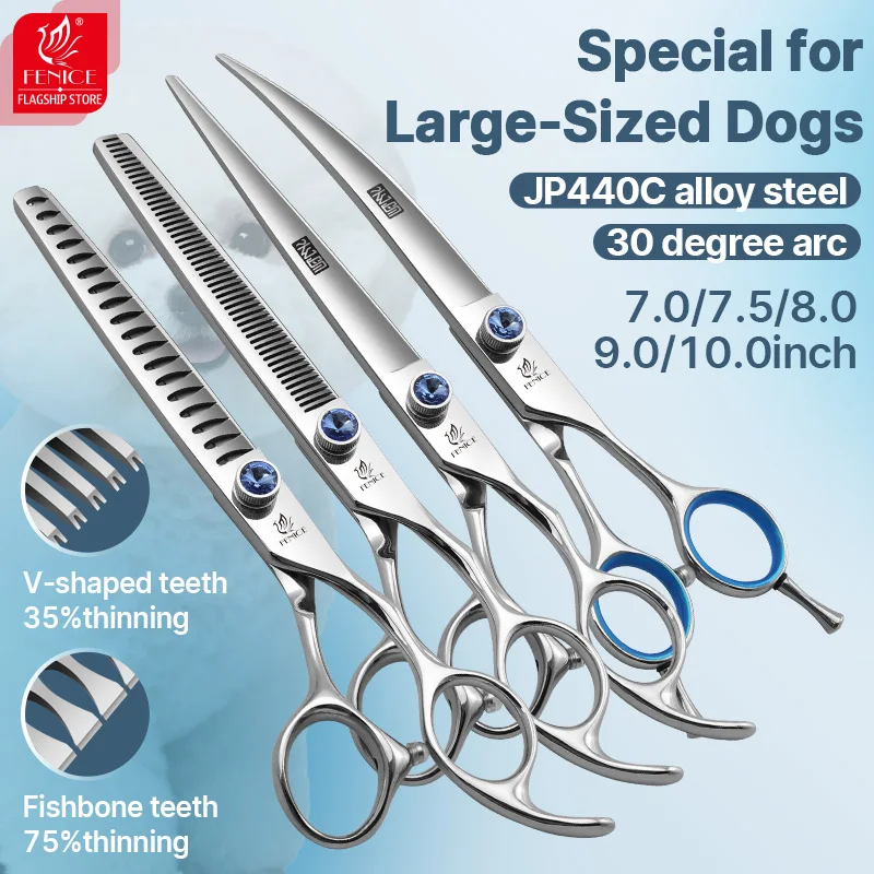 Tijeras de peluquería profesional para perros – Curvas y rectas - imagen 2