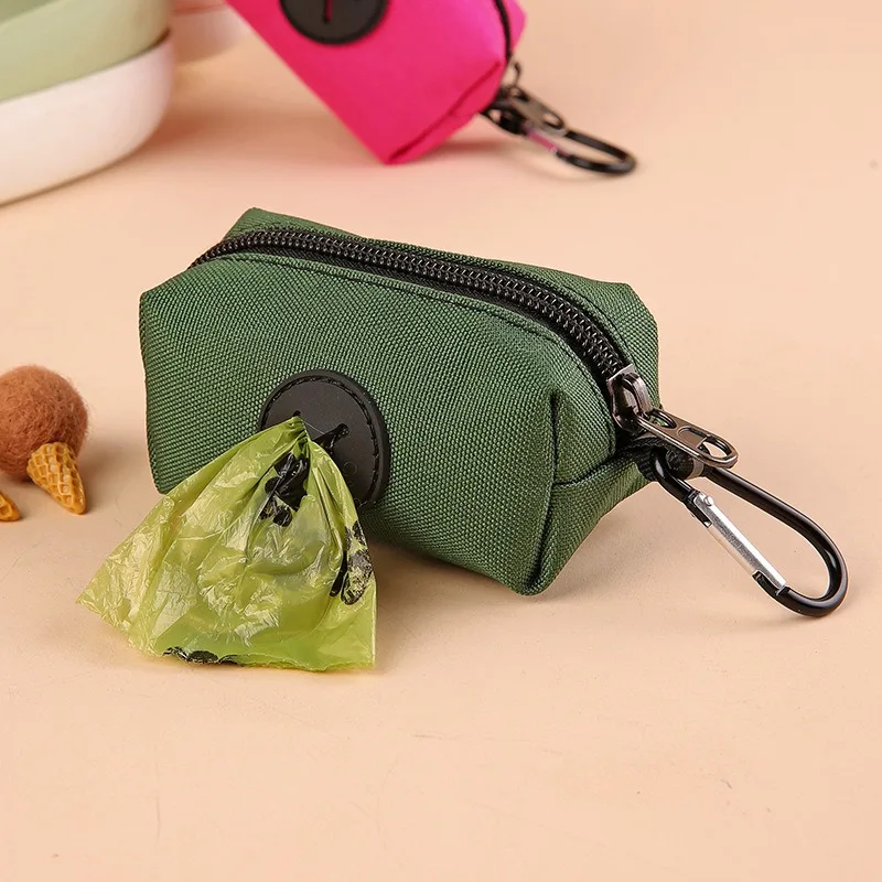 Dispensador de bolsas para cacas caninas mosquetón lona - imagen 4