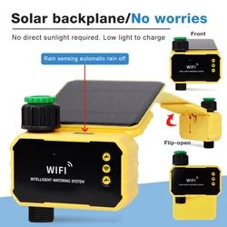 Temporizador de riego solar con WiFi para jardin - control automatico