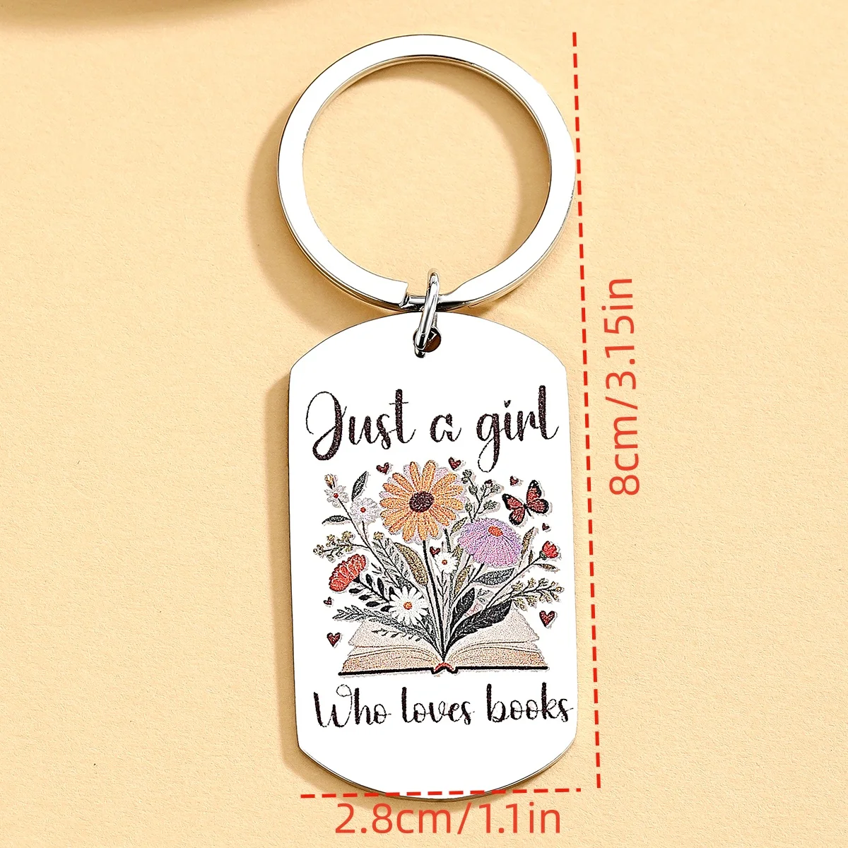 Llavero Just A Girl Who Loves Books - Regalo para mujeres lectoras - imagen 3