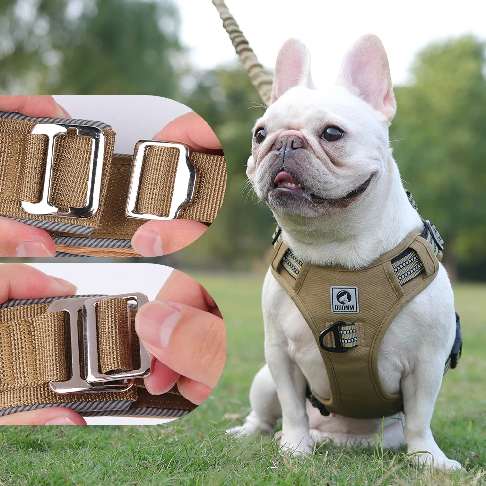 Arnés de mano para mascotas Bulldog Francés para perros pequeños y medianos, chaleco multifuncional con bolsa para caca, accesorios para mascotas - imagen 5