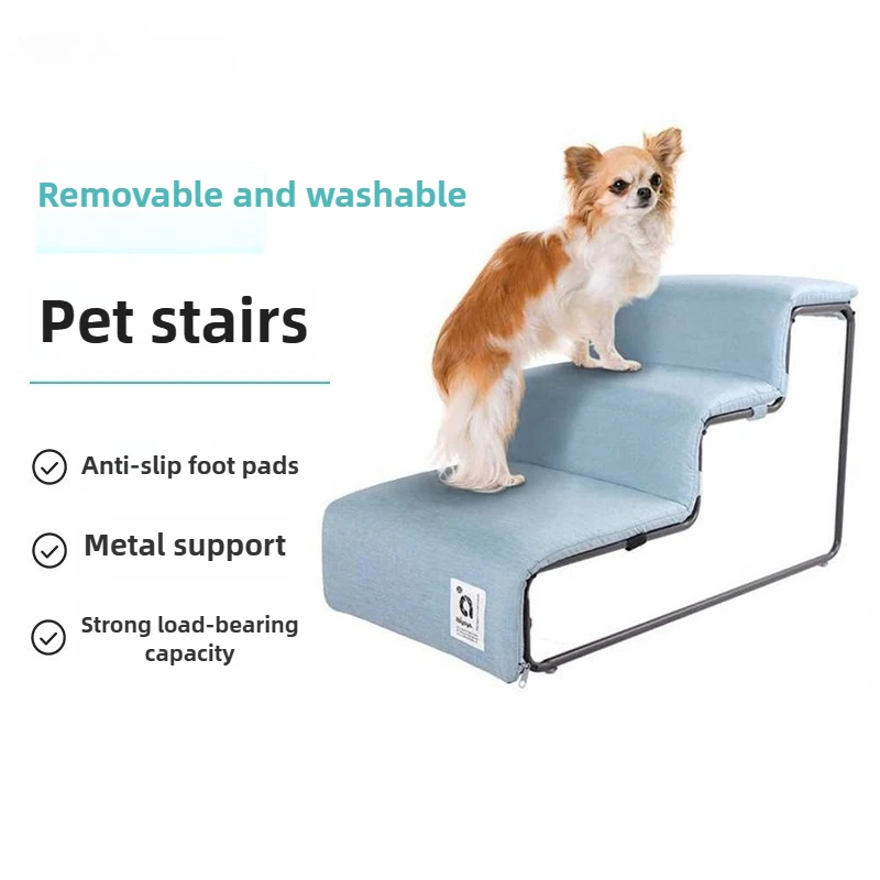 Escalera para mascotas de tres escalones extraíble y lavable, escalera para gatos, perrera para gatos, suministros para perros - imagen 3
