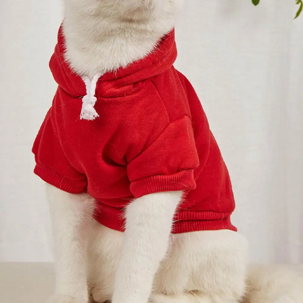 Jersey elegante para mascotas, traje de Cosplay de Color sólido, sudadera con capucha de dos patas, moda para mascotas - imagen 4