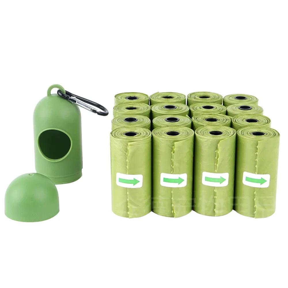 Bolsa de basura biodegradable para mascotas, bolsas para excrementos de perros, Biobase a granel, bolsa para caca perfumada, bolsas de basura para gatos degradables, dispensador de excrementos de perros, regalos - imagen 3