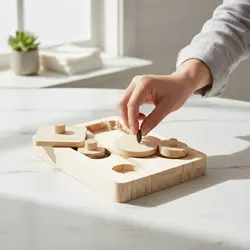 Juguete de madera para loros y agapornis – Estimulación mental