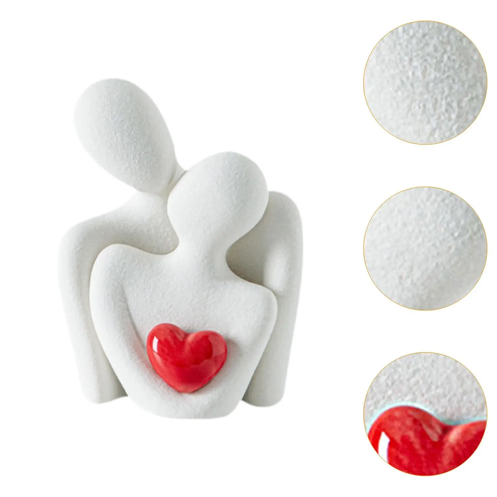 Abstract Ceramic Embracing Couple Figurine Anniversary Gift Romantic Valentines Day Gift for Living Room Decor Decorative