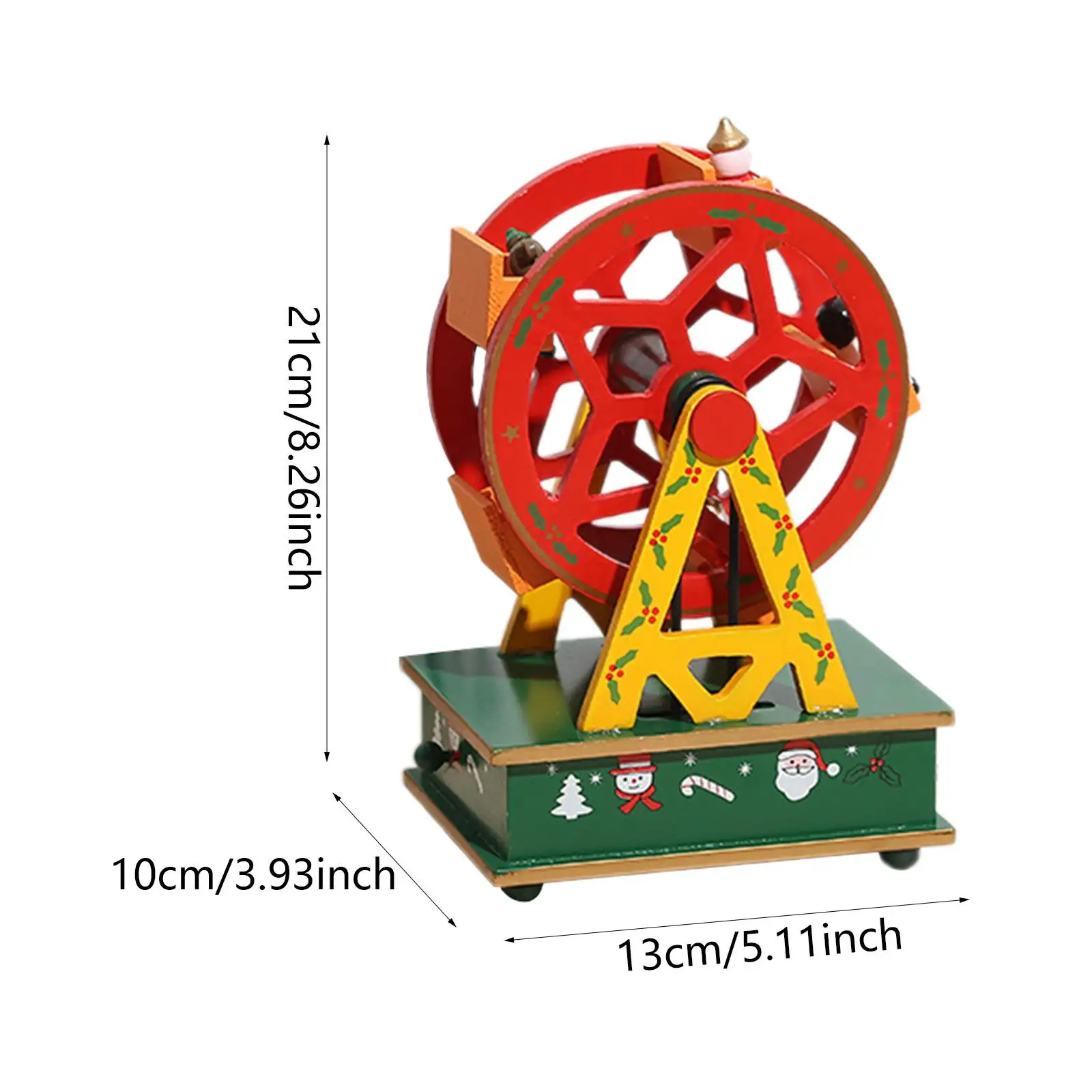 Christmas Music Box Ferris Wheel Crafts Home Decoration Accessories Desktop Ornament for Living Room Fireplace Indoor Home Shelf