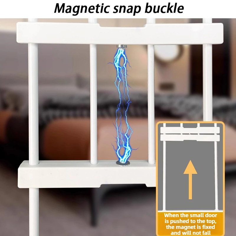 Valla para mascotas de 92CM de alto, puerta magnética para gatos, vallas para perros de escalada, parque interior, puerta bidireccional portátil, suministro abierto para mascotas