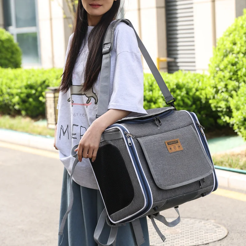 Mochila transportadora para mascotas portátil para gatos y perros, bolsa para transporte de bicicletas, bolsa para perros Adecuado para transportar bicicletas y motocicletas. - imagen 5