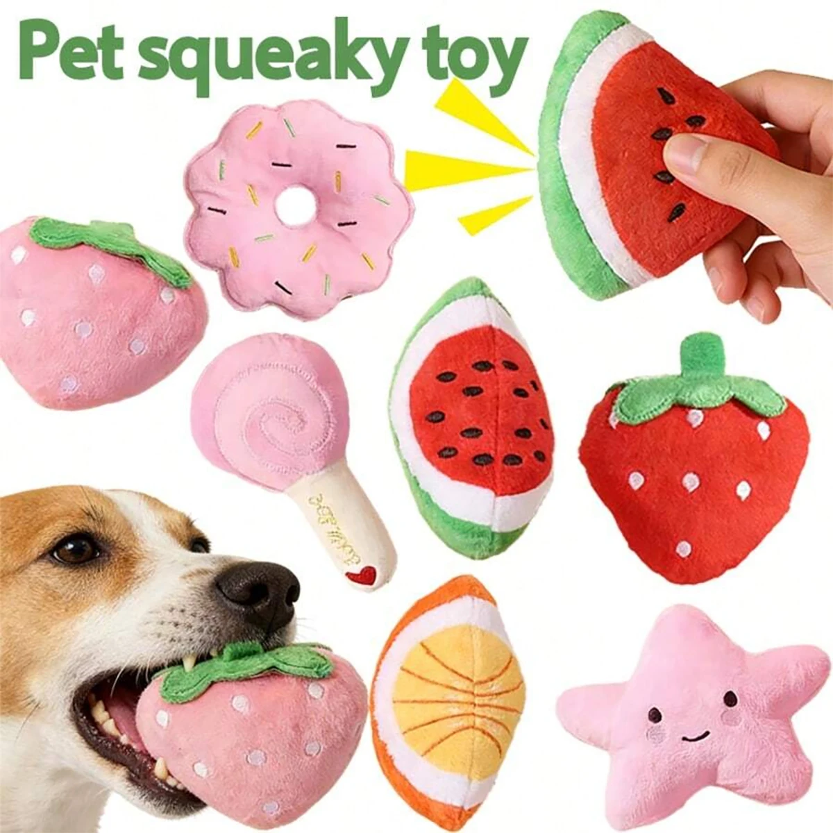 Juguetes de peluche con sonido para gatos y perros interactivos