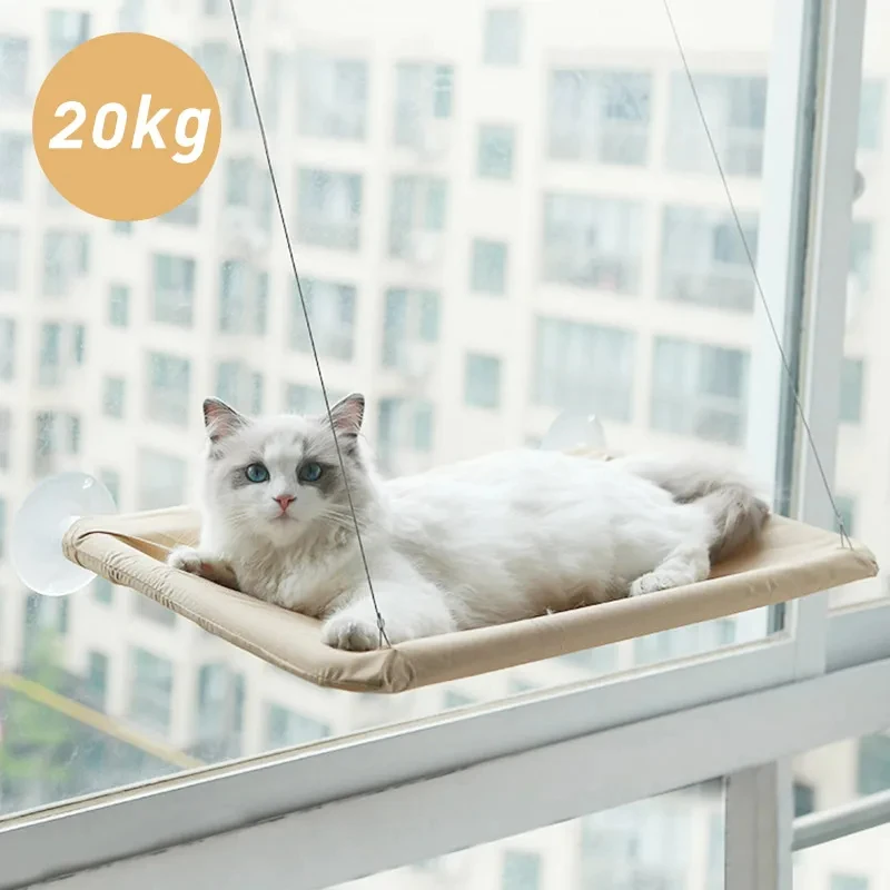 Hamaca colgante para cama de gato, soporte cómodo para asiento de ventana soleada, marco de escalada para gatito, accesorios para mascotas, 20Kg