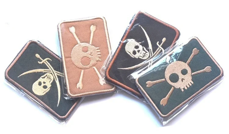 Parche de calavera pirata libertad, insignia para brazalete, apliques de costura decorativos militares, parches tácticos de adorno - imagen 2