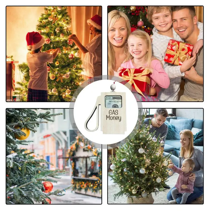 Portatarjetas de efectivo de madera, adorno colgante para fiesta temática de árbol, manijas de puerta, barandillas de ventana y pared, regalo novedoso - imagen 5