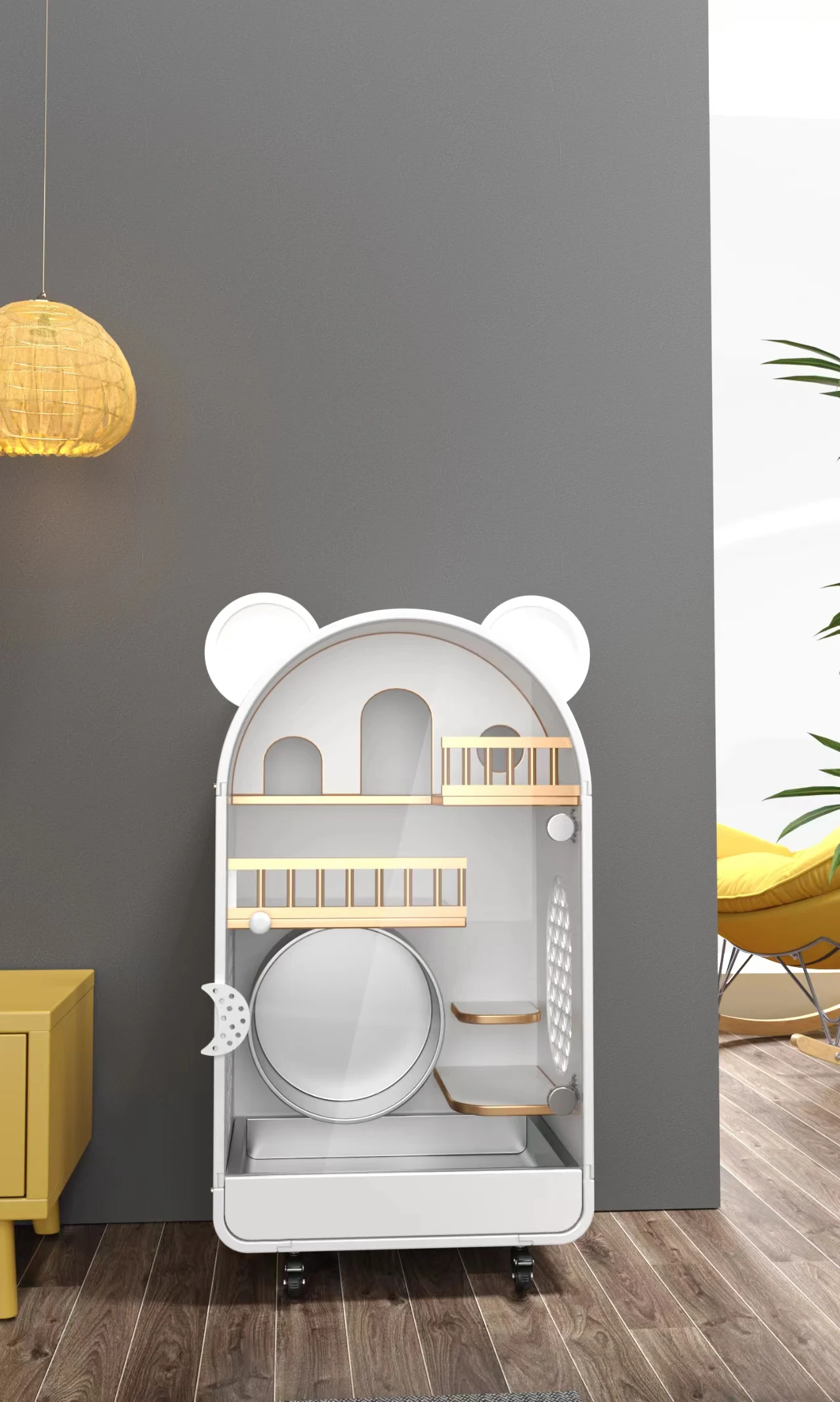 Chinchilla Villa Jaula de gabinete antimordeduras de madera maciza, jaula especial para citas, lujo, productos de compra - imagen 3