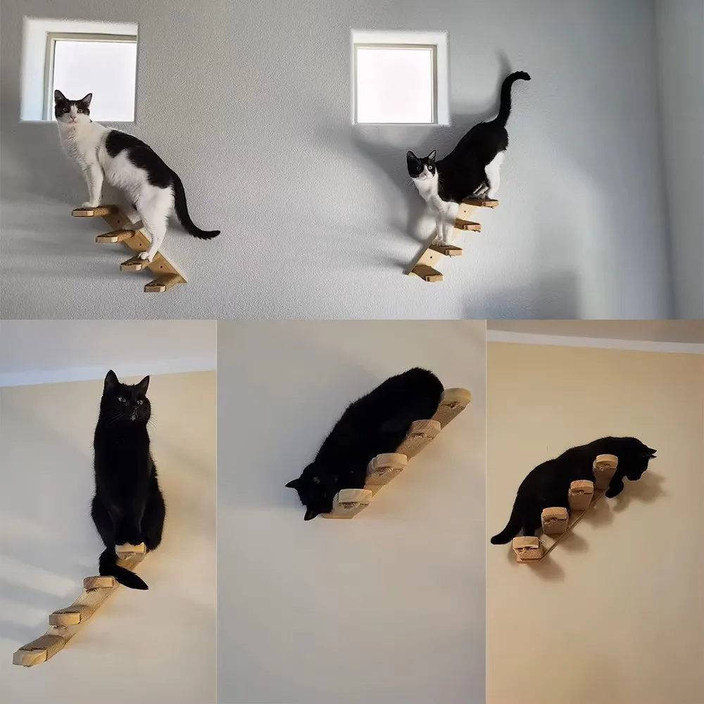 Árbol rascador de pared para gatos – Torre escalada resistente - imagen 3