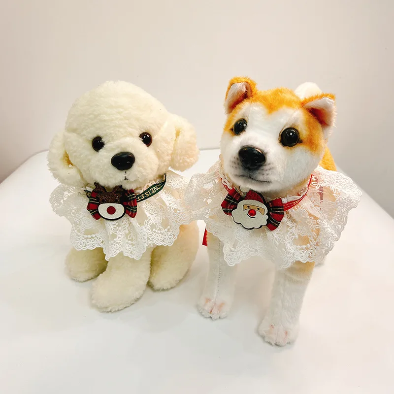 Collar navideño para mascotas, Collar decorativo para gatos, babero para perros, toalla para babas, collares de Papá Noel para árbol de Navidad, accesorios para perros pequeños - imagen 3