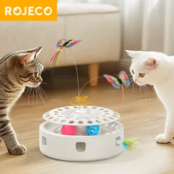 Juguete automático 3 en 1 para gatos mariposa eléctrica