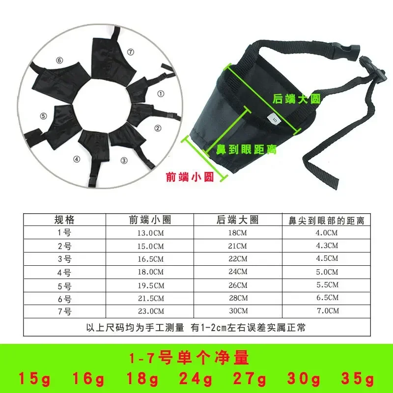 ฝาครอบปากสุนัข Anti-bite Anti-barking Anti-ingestion หน้ากากสุนัขสัตว์เลี้ยงปาก Anti-barking อุปกรณ์ - imagen 2