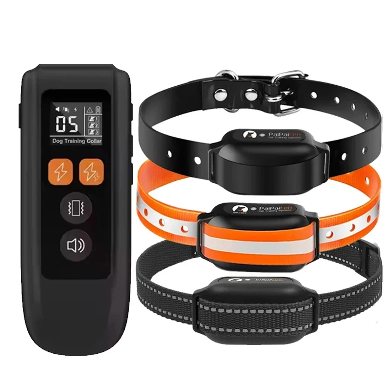 Collar de choque para entrenamiento de perros, 3300 pies, con pitido de paso ajustable, vibración, doble choque y bloqueo de teclado, Colla eléctrica impermeable para perros
