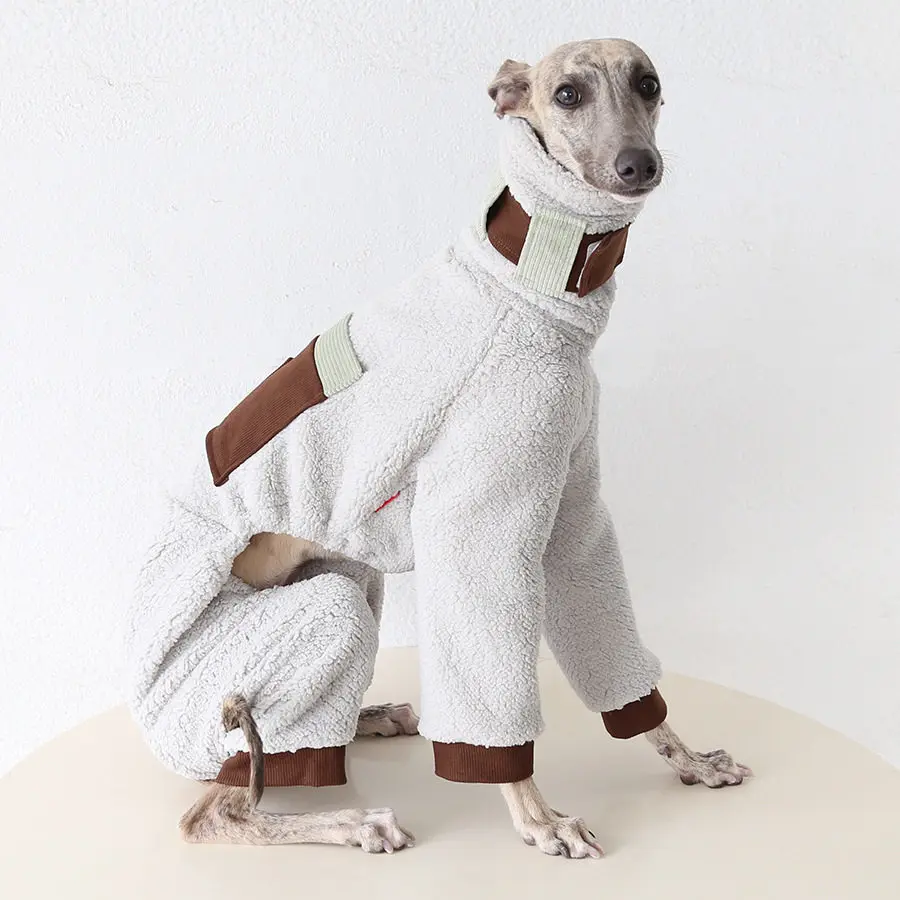 Sudadera con gorro de cuello alto para galgo y Whippet – Abrigo suave - imagen 4