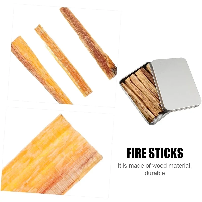 1Box Fatwood Fire Starter Sticks Natural Outdoor Firemaking Tools for Camping Hiking Emergency Survival Wood Sticks