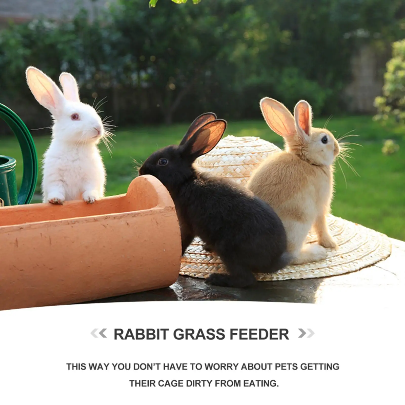 Premium Wooden Hay Feeder for Small Animals - and Functional Cage Accessory