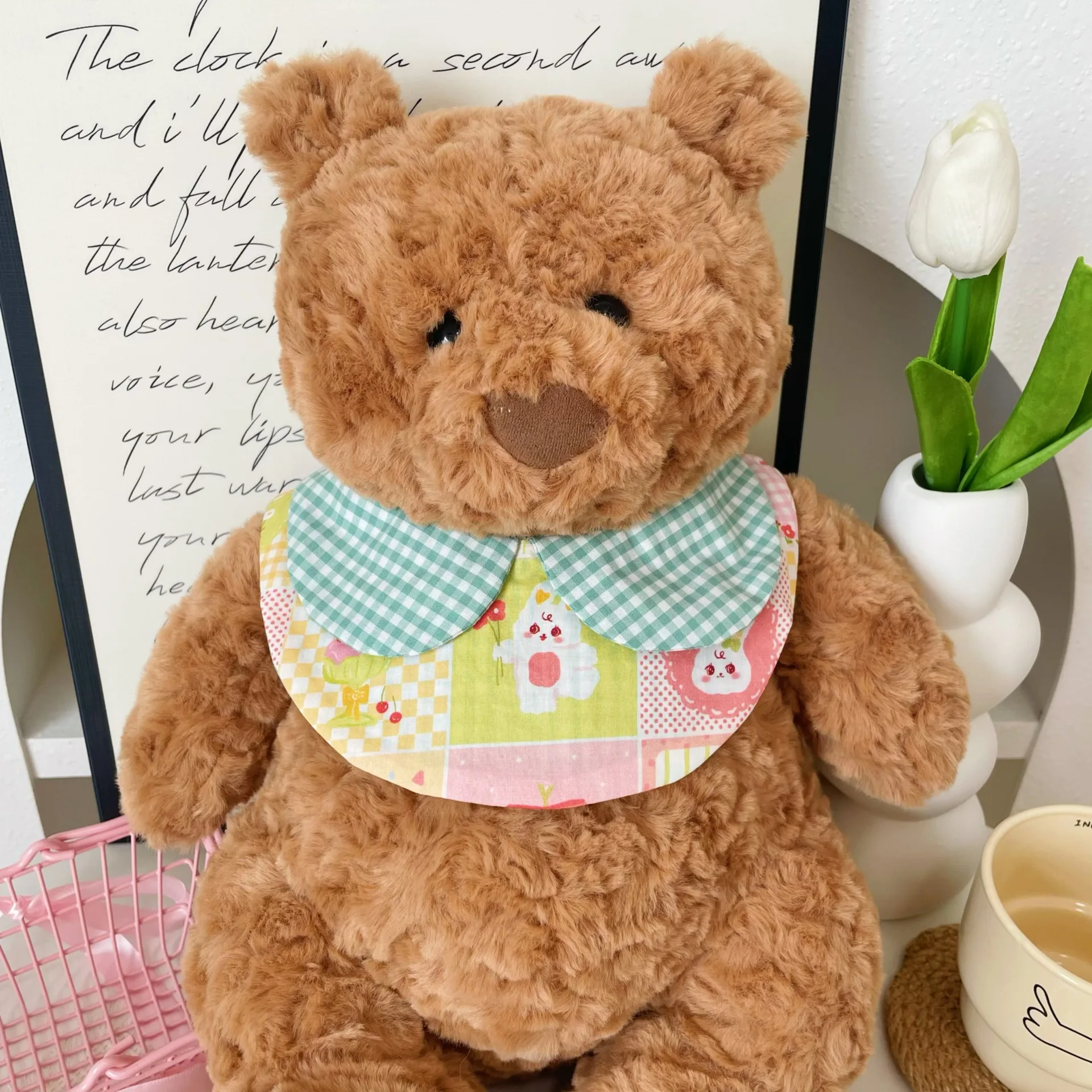 Bufanda triangular a cuadros de primavera para mascotas, Collar para perro, chal para gato, perro, lindo, tamaño pequeño y mediano, cuello estampado ajustable - imagen 2