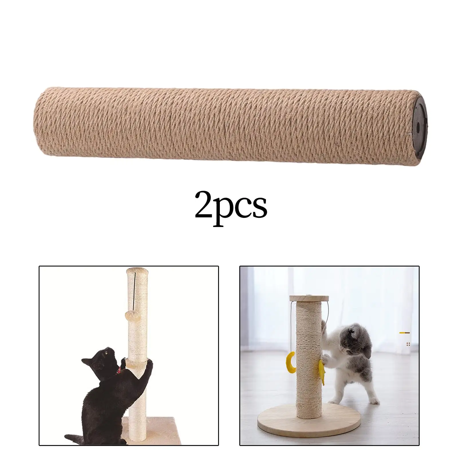 Scratch Post Refill Tree Scratcher Post Sharpen Claw Toy DIY Cat Scratching Post Replacement for Playing Grinding Claw