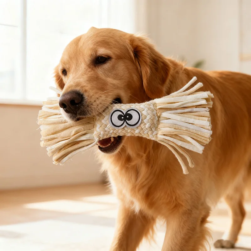 Juguete para perros resistente a mordeduras, juguetes con nudo de cuerda para mascotas de peluche para perros pequeños y medianos, juguete Molar para perros, juguete para masticar para cachorros, accesorios para perros - imagen 5